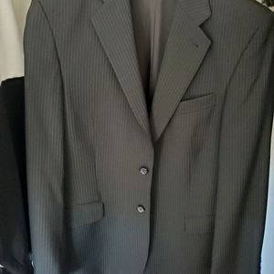 Black pinstripe 2 piece suit